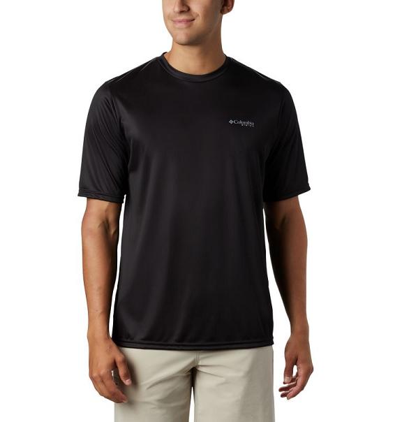 Columbia PFG Terminal Tackle T-Shirt Black For Men's NZ30645 New Zealand